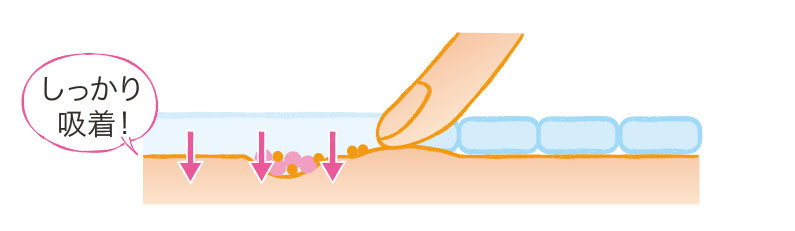 “しっかり”吸着