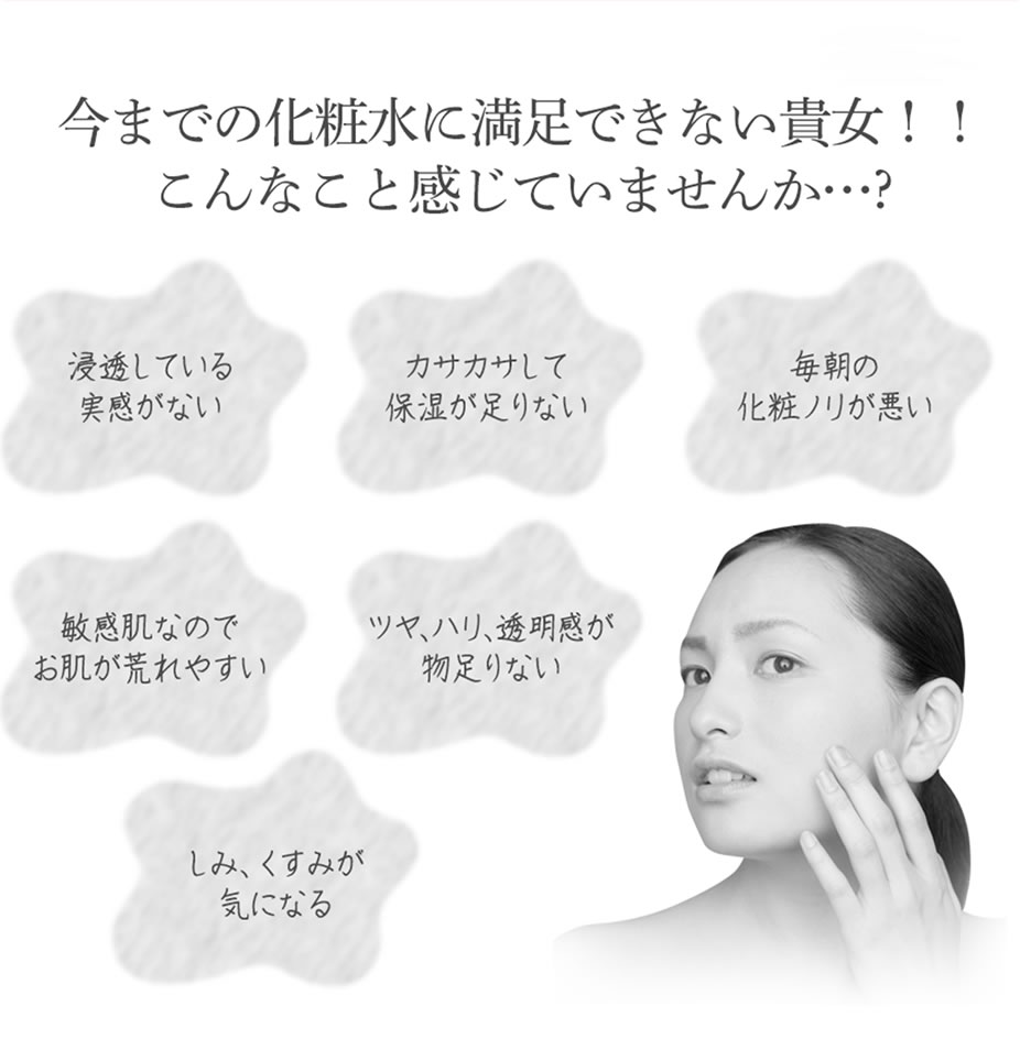 今までの化粧水に満足できない貴方！！こんなこと感じていませんか・・・？